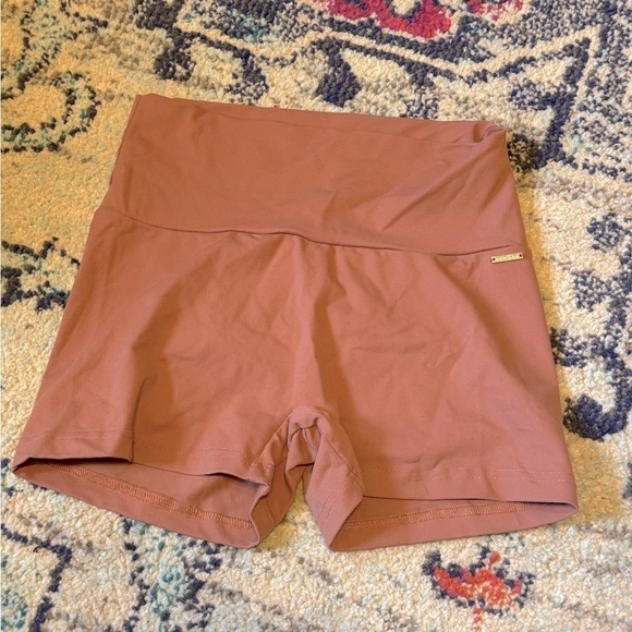 Dusty rose bike shorts spandex scrunch shorts size large ruched butt shorts - Picture 4 of 8
